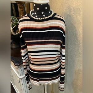 Faith & Zoe, Size XL, black/tan/ maroon/cream